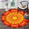 Круглый ковер в стиле бохо, фланелевый коврик для йоги, подушка для гостиной, спальни, учебный коврик, напольный коврик с принтом мандалы, противоскользящий коврик для стула