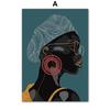 Настенная картина на холсте, традиционное африканское платье, черная девушка, плакаты на скандинавскую тему и принты, украшения дома, фотографии для гостиной