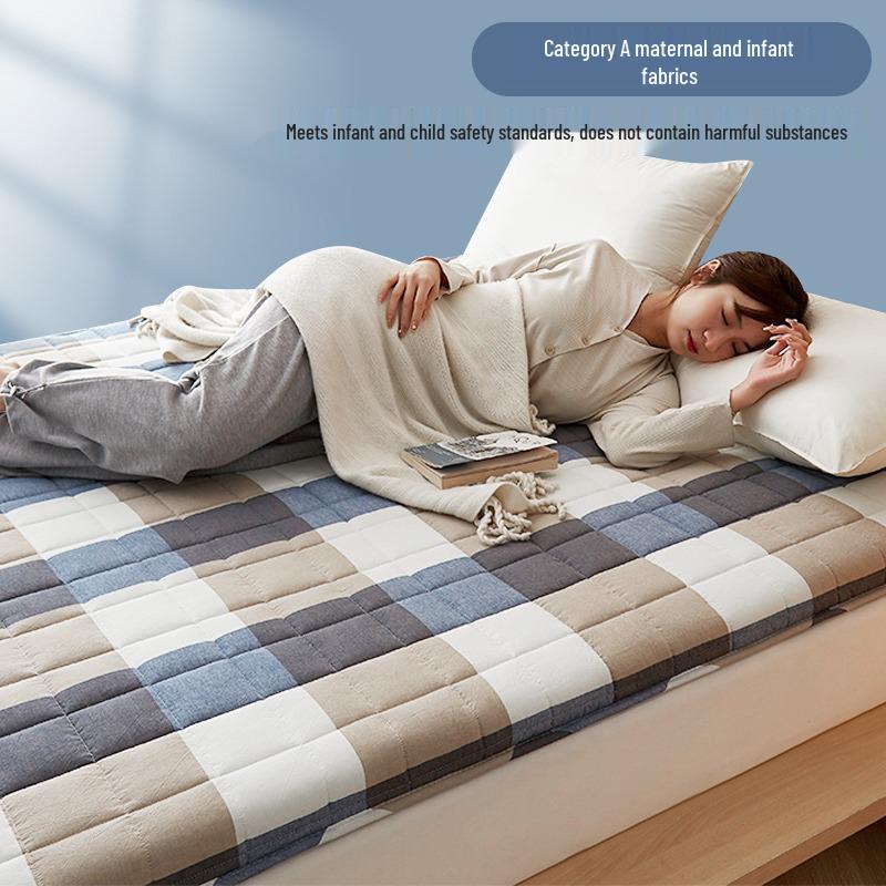 Мягкий наматрасник из хлопка Синьцзян для дома или общежития - Односпальный/Двуспальный