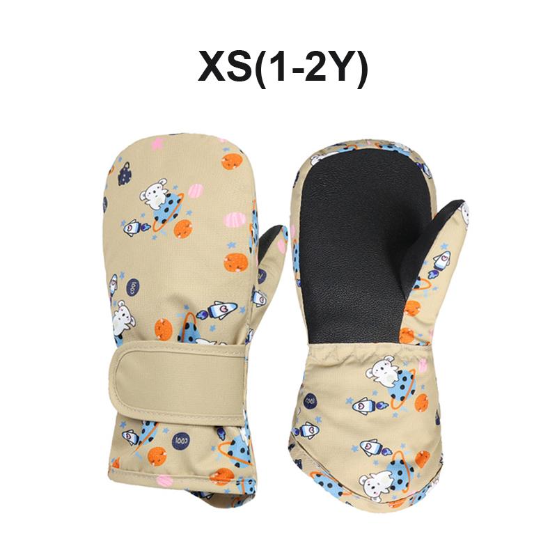 Cartoon Baby Winter Gloves Thicken Waterproof Kids Anti-Slip Skiing Gloves Outdoor Warm Snow Children Mittens for Girls Boys 1-6Y