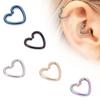 1 Pair Titanium Steel Nose Studs Lip Heart-shaped Ear Star Body Piercing Fashion Accessory Creative Gift Fashion Modern Earrings
