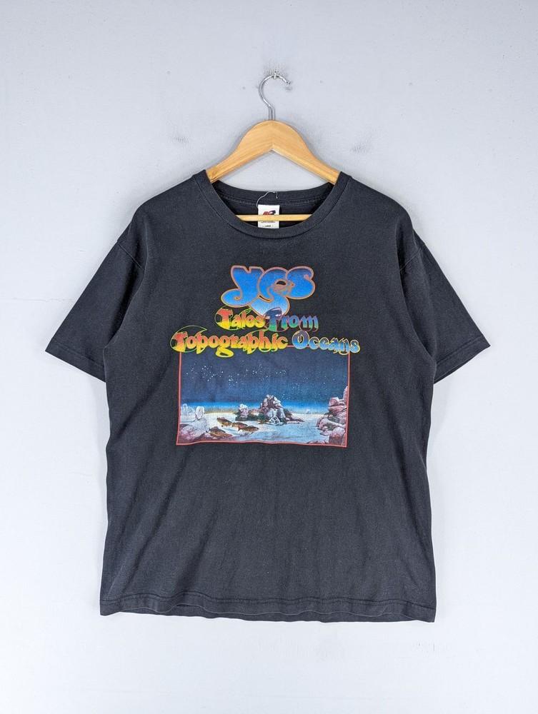 Rare 2003 YES Band Tee Navy Color Unisex Tshirt Reprint S-5XL KH13101