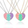 Best Friend Necklaces For 3 Matching Heart Pendant Magnetic Bff Friendship Necklace
