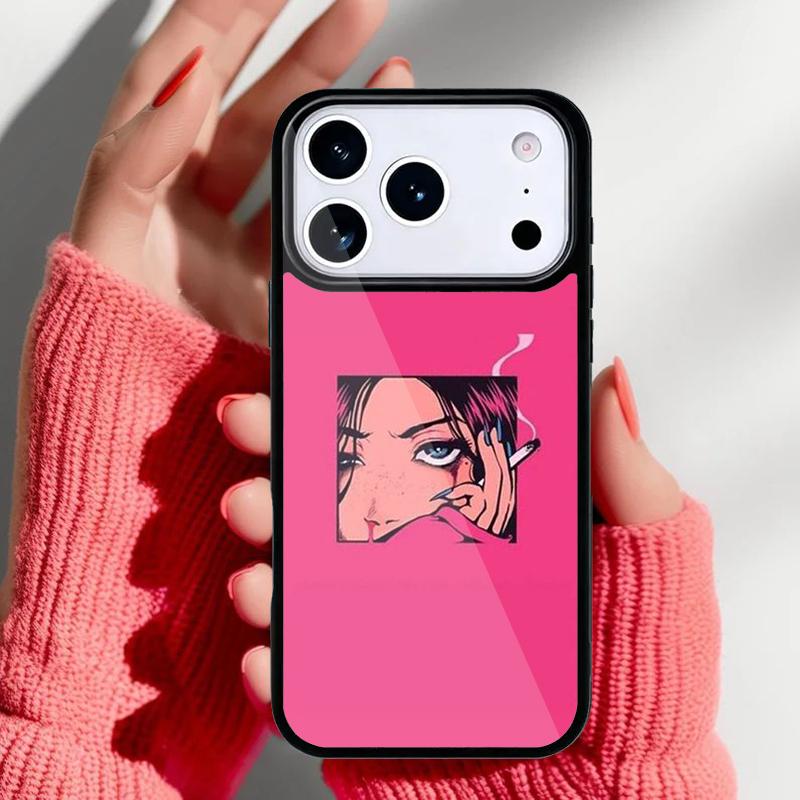 Pop art Anime Girl Aesthetic Phone Case for iPhone 17 Air 16e 15 14 13 Pro Max Back Cover for 12 11 Pro Coque