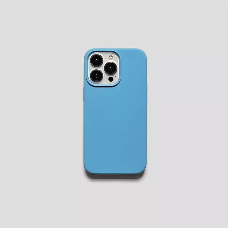 Мягкий простой жидкий силиконовый резиновый чехол для iPhone 16 15 14 13 12 Pro Max XS 7 8 XR X Plus