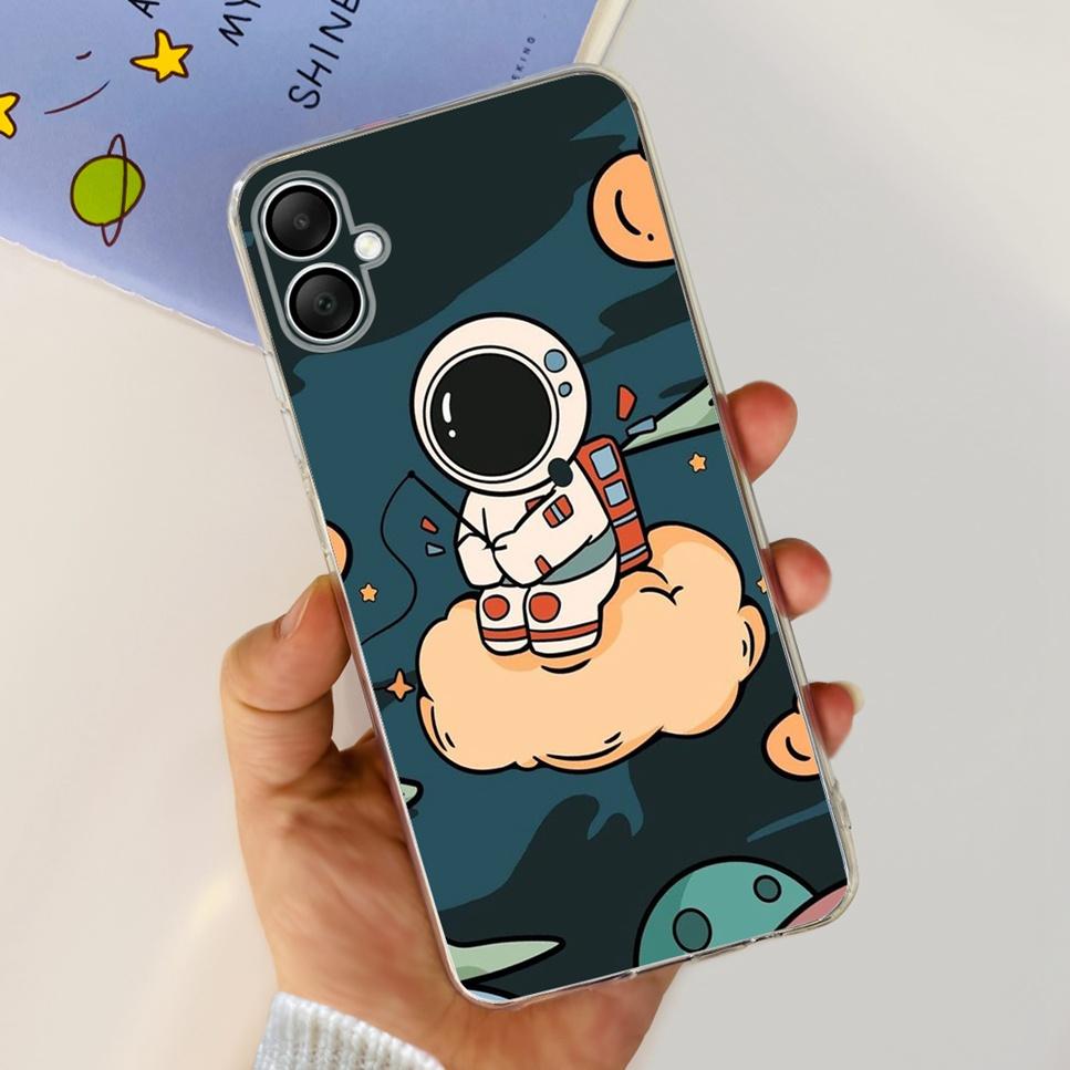 Case For Samsung Galaxy A06 4G 6.7" Cute Cartoon Astronaut Dinosaur Soft Silicon TPU Cover For Samsung A06 SM-A065F Phone Case