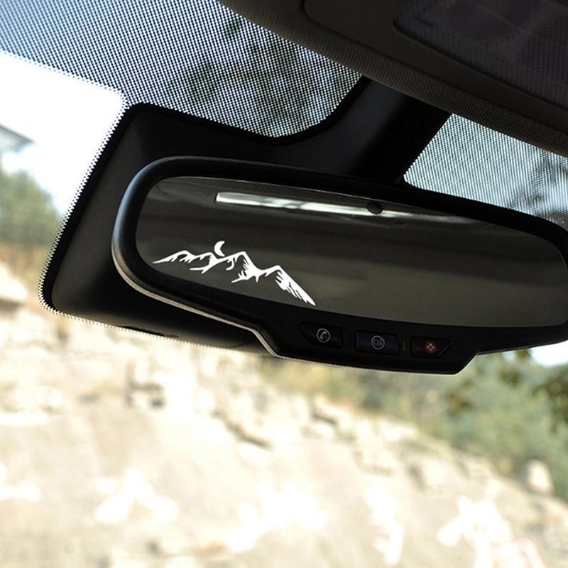 Горная Луна На открытом воздухе Персонализированное Автомобильное Зеркало Заднего Вида Зеркало для Макияжа Декоративные Наклейки Шлем Кружка Ноутбук Сотовый Телефон Милый Мини