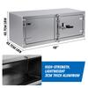Underbody Tool Boxes Side Mount Tool Box with Cam Lock Double Barn Door 60x18x18/48x18x18 Inch for Flatbed and Trailer Use