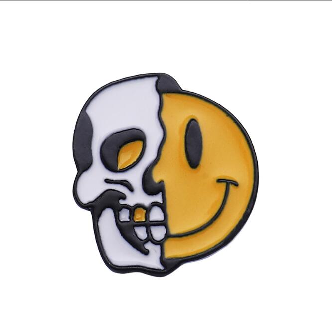 Эмалированные булавки с гримасой и улыбкой для мальчиков и девочек, значки на рюкзак, пародия, подарок для друзей, ювелирные изделия, подарки