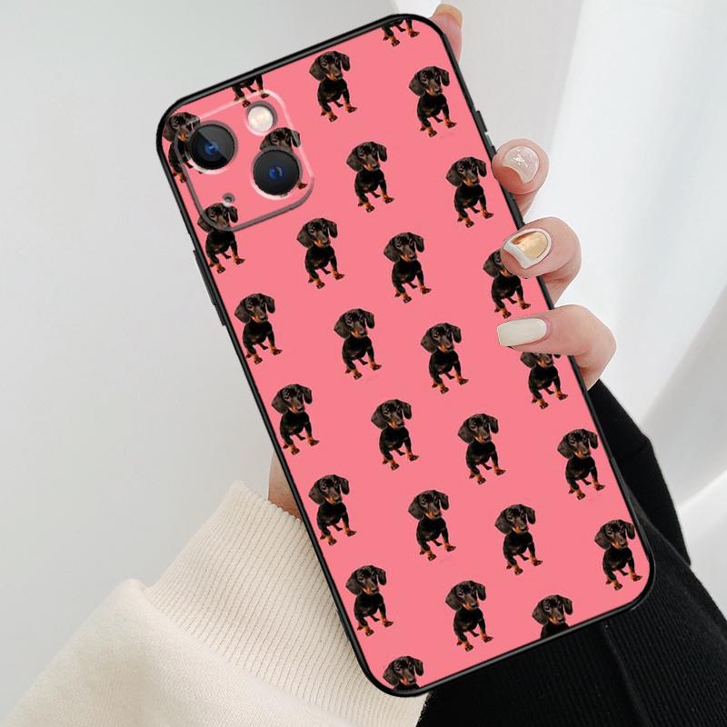 Милый чехол для телефона с таксой-сосиской для iPhone 17 Pro Max 16 15 11 13 12 14 Pro Max mini 15 16 Plus 16e 17 Air Cover