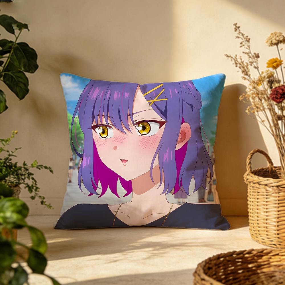 Trendy Mmikadono Sanshimai wa Angai Choroied Cushion Cover Versatile DoubleSided Pillow Case Fit for Sofa Bed Car Daily Decor