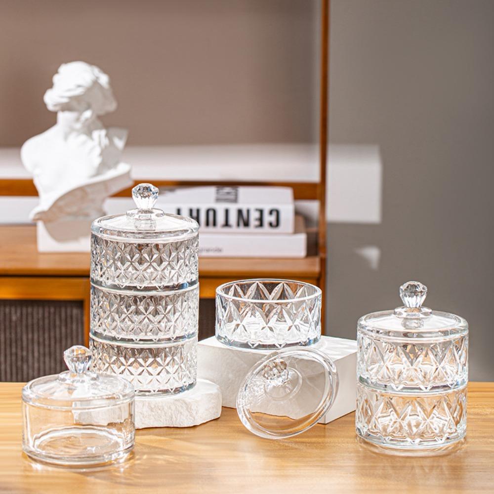 Transparent Glass Dessert Bowl 75ml Pudding Cups Elegant Ice Cream Bowl Living Room