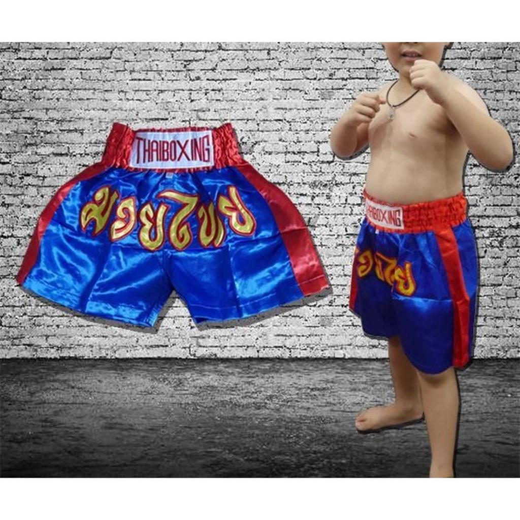 Детские шорты для бокса, Муай Тай, кикбоксинга, ММА, эластичные запястья, атласные для тренировок по боевым искусствам 3