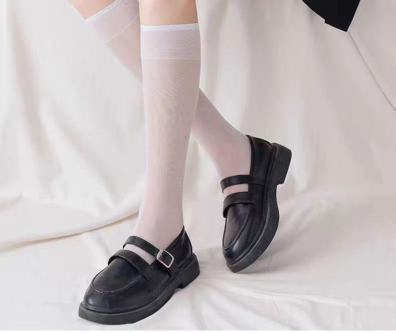 Lace Stockings, Stockings, Black Silk Sexy Suspenders, Women's Net Socks, Summer Thin White High Stockings, Knee Socks, Pantyhose.