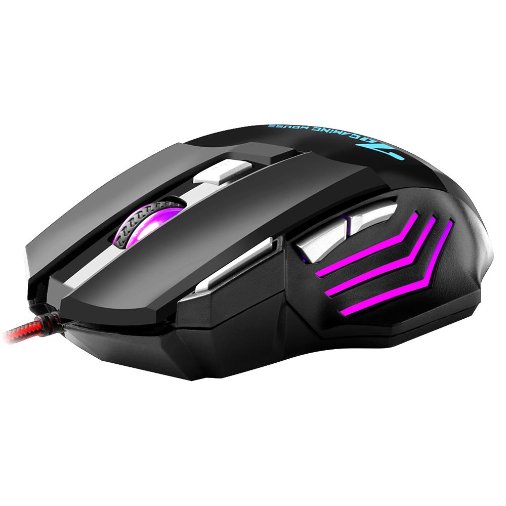 Проводная игровая мышь BAJEAL G5, игровая мышь RGB, 7 клавиш, эргономичные мыши, 4-ступенчатая регулируемая точка на дюйм для ПК