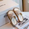 Baby Kids Girls Summer Beach Slippers Toddlers Ethnic Style Open Toe Slide Slippers Nonslip Cross Slippers Fashion Chic Roman