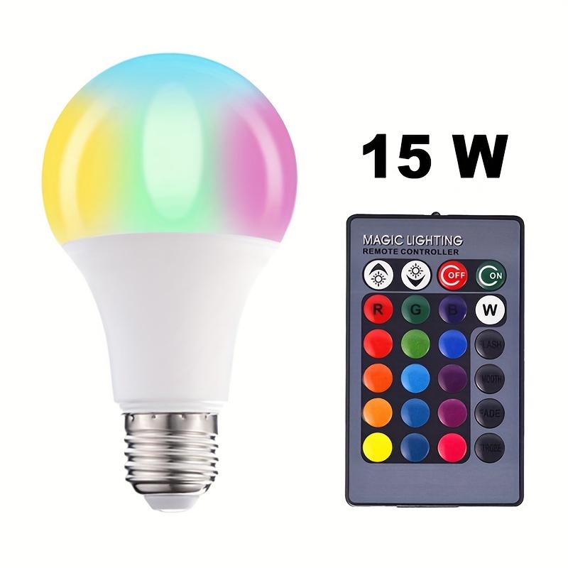 16 цветов RGB лампа LED многоцветная лампа E27 220В бытовое освещение диммируемая пульт управления 24 кнопки умная лампа атмосферный свет