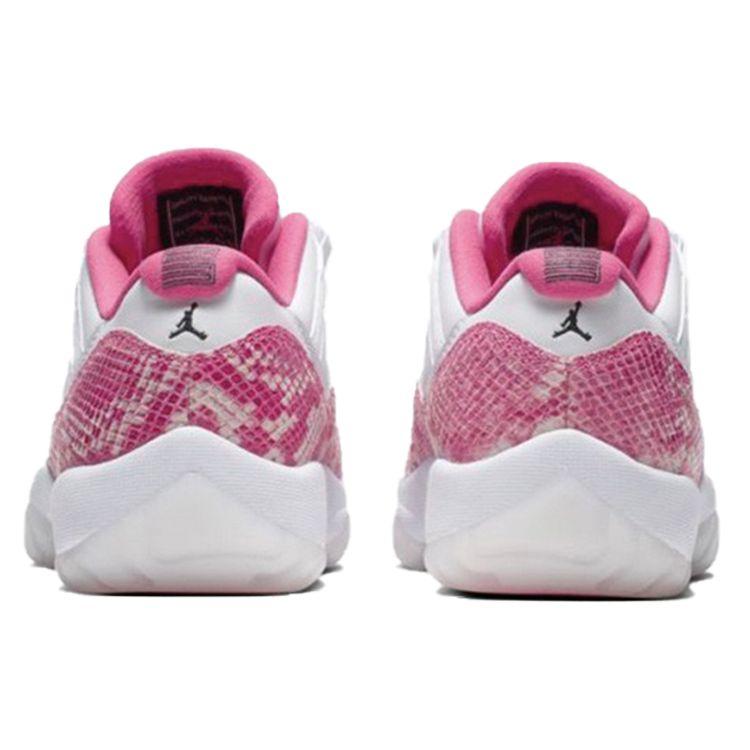 Air Jordan 11 Retro Low Pink Snakeskin Женские кроссовки Белый Черно-Розовый AH7860-106