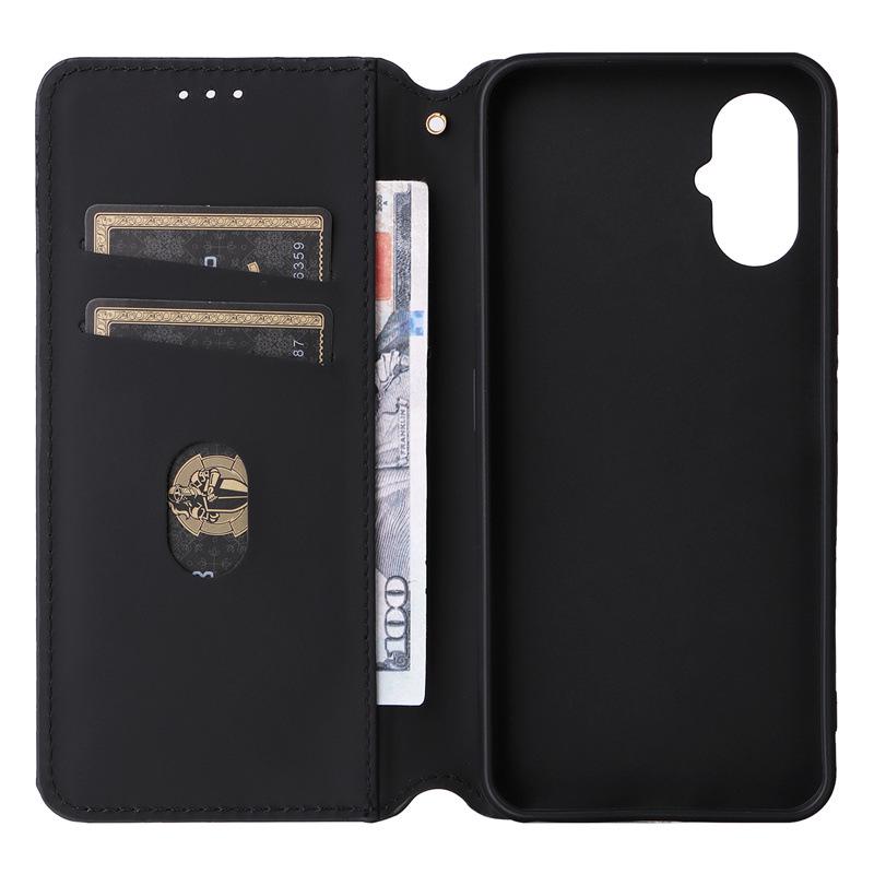 Совместимо с BLU G53/G64: Кожаный чехол для телефона с слотом для карт, подставкой, магнитной застежкой, многофункциональная защитная обложка.