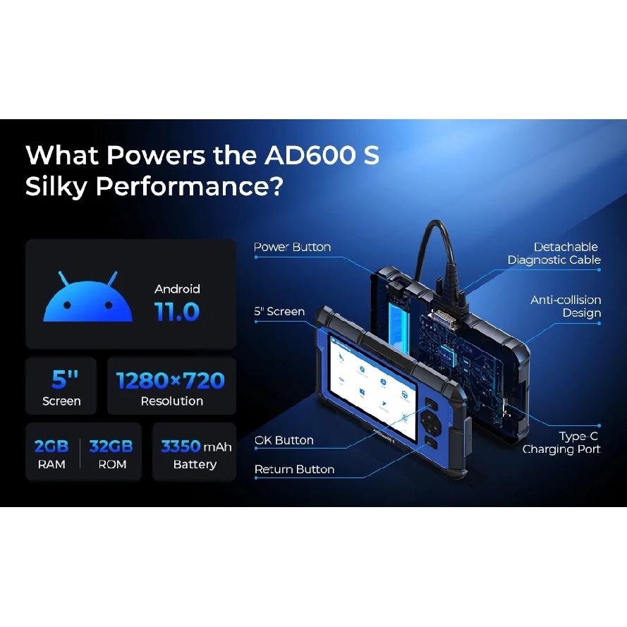 TOPDON ArtiDiag600S OBD2 Сканер Диагностический Инструмент Читатель Кодов Масло/BMS/ABS/SAS/EPB/DPF/TPMS/Дроссельная заслонка Сканирование Теста Двигателя