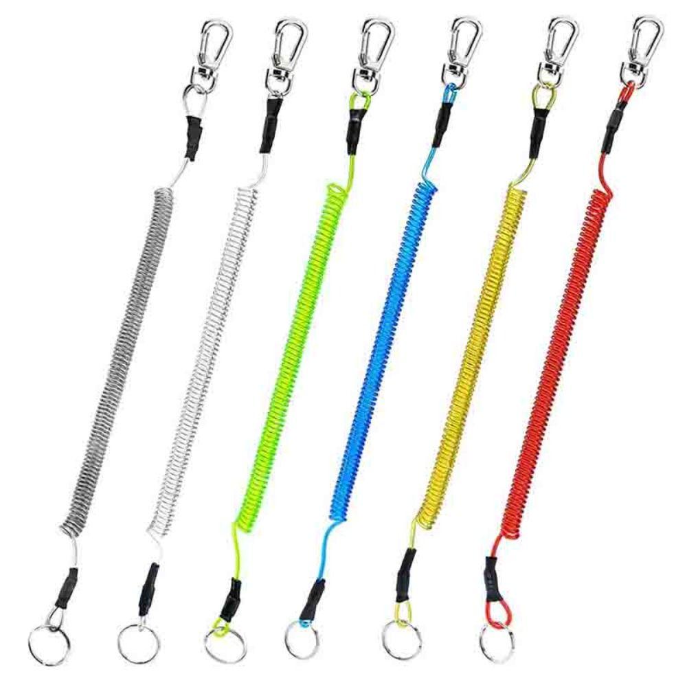 Safety Hauling Rope Safety Rope Spiral Coiled Lanyard Stretch Fishing Tools Spring Elastic Rope