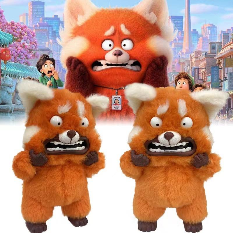 New Youth Transformation Turning red Plush raccoon latex doll cartoon anime plush