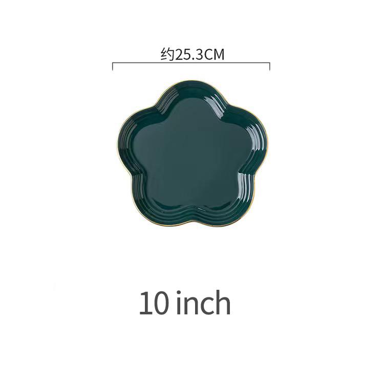 Креативная тарелка в форме цветка, керамическая тарелка для стейка, тарелка для салата, тарелка с фруктами, посуда, кухонные принадлежности, столовая одежда