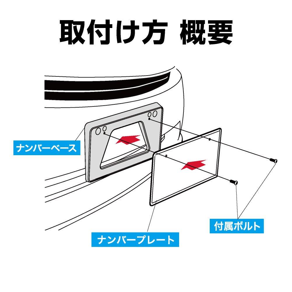 Seiko Sangyo EXEA Exterior Number Plate Base Black EX-198