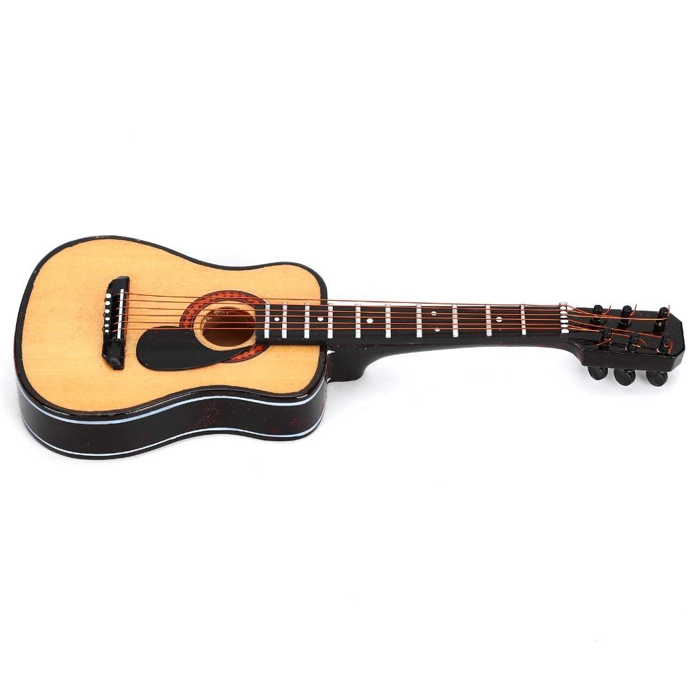 3pcs With Stand And Case Miniature Guitar Model 15cm Size Acoustic Guitar Ornament Birthday Gift