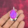 Розовый мистический топаз 925 сплошной стерлингового серебра кулон, ручная работа драгоценный камень кулон ювелирные изделия, подарки для жены абсолютно новый кулон