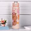700ml Capybara Water Bottle Sports Water Bottle with Straw Portable Drinking Bottle Kawaii Water Bottle for Fitness Sports