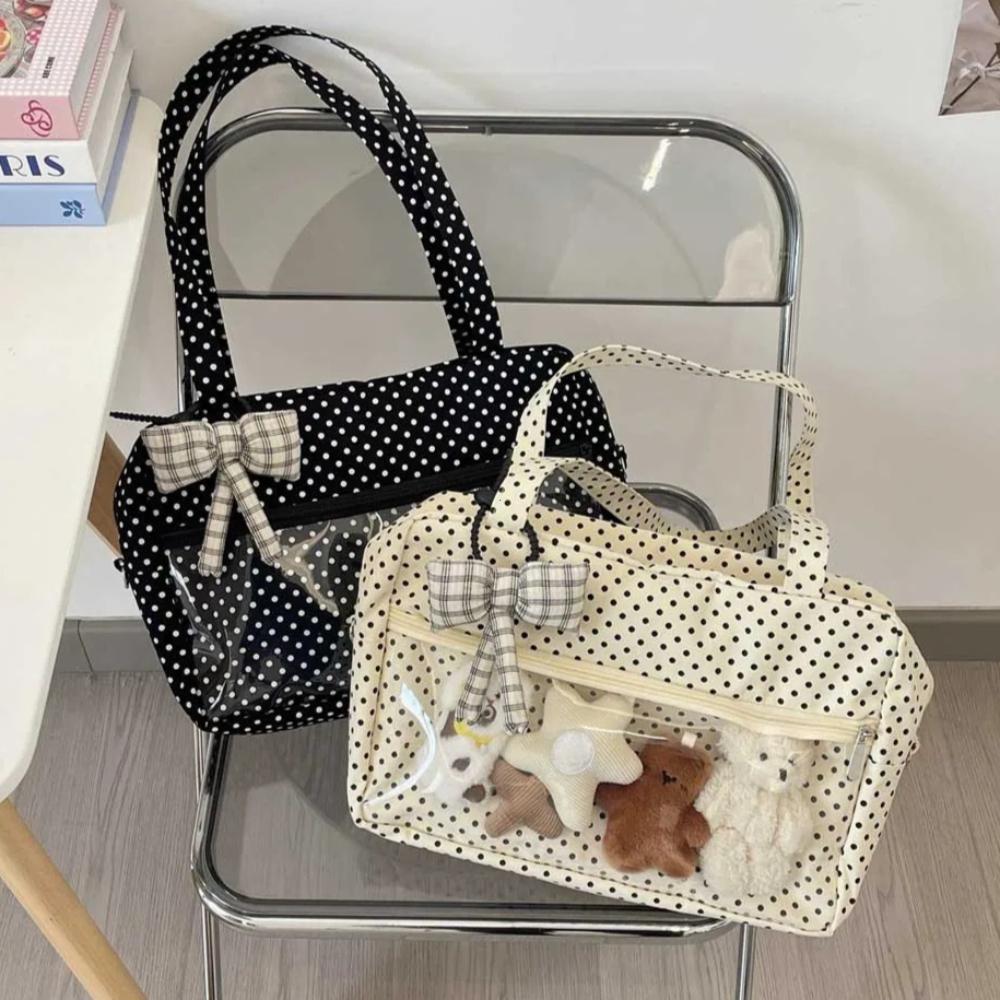 Плечо Подмышка Y2K Ульцзан Ita Bag Женская Сумка-тоут в горошек Модная Bolso Прозрачный Sac Femme Молодежная Холщовая Bolsos De Mujer