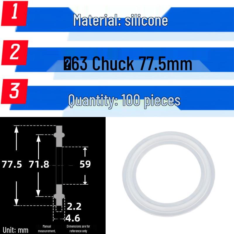 Silicone Quick-Release Sealing Ring & PTFE EPDM Fluoro Rubber Gasket Set