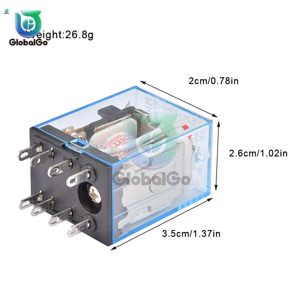 MY2NJ / MY3N Micro Small Intermediate Relay Electromagnetic Relay 8 Pin /11 Pin with Base AC110/220V DC12/24V