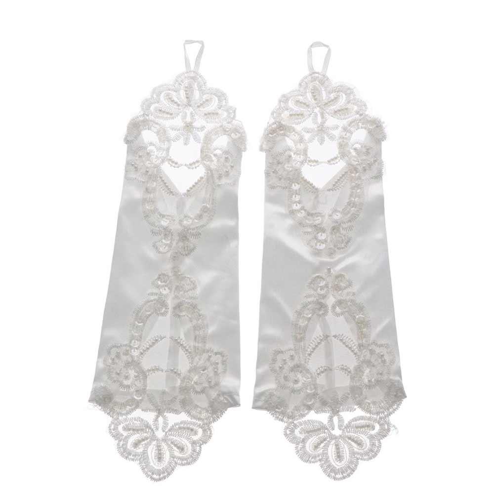 Теплые вечерние косплей эластичные банкетные кружевные длинные перчатки свадебные варежки без пальцев свадебные перчатки