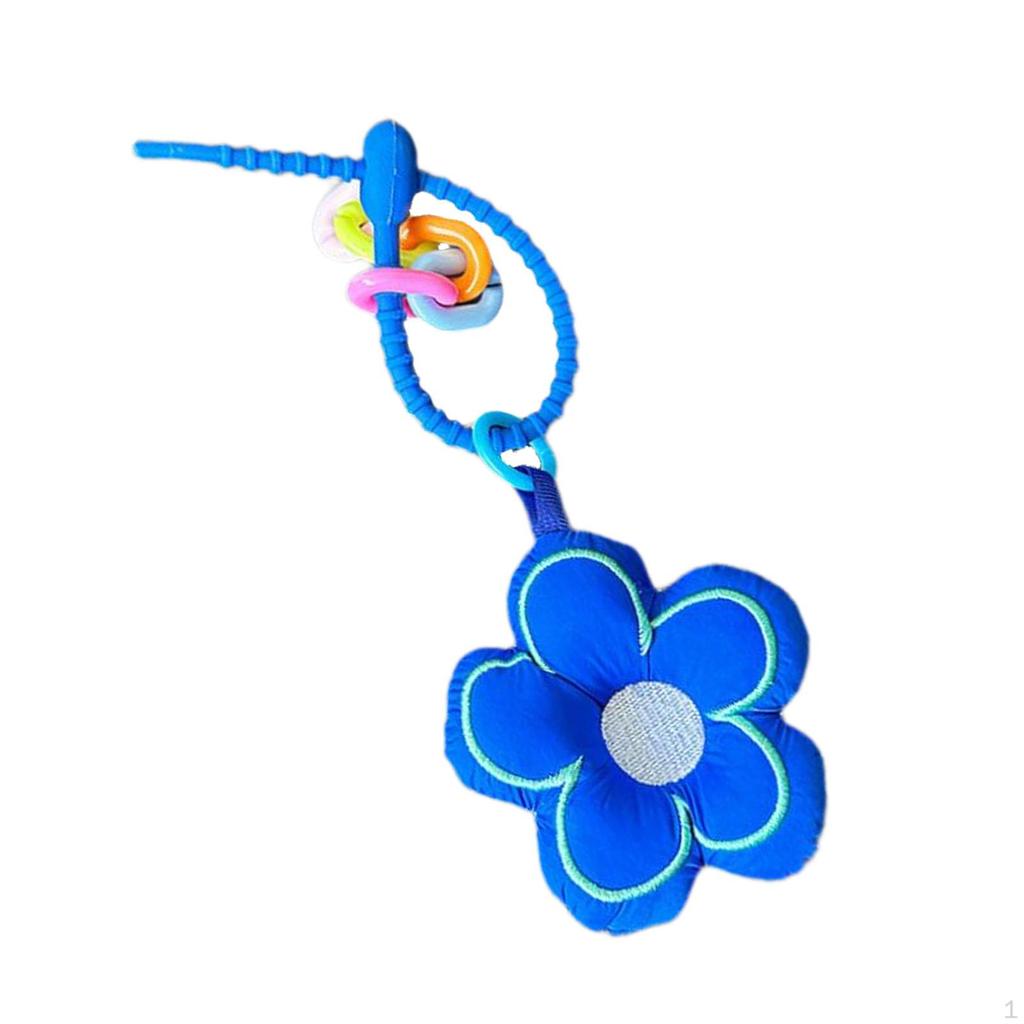 Floral Pendant Keychain Sleek Key Organizer Adorable Purse Accessory