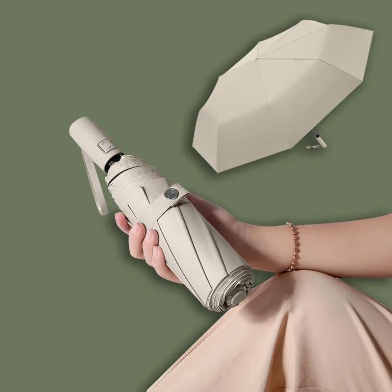 Автоматический зонт для Xiaomi, женский и женский, бесплатная доставка, подарок для девочек, мини-защита от солнца, складной небольшой дождь, ветрозащитный УФ-зонт