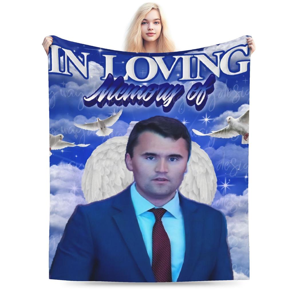 Фланелевые пледы Charlie Kirk Angelic Advocate Плед для постельного белья Теплое одеяло для улицы