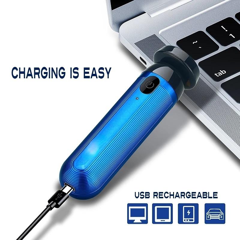 Мини-моющаяся электробритва, перезаряжаемая от USB бритва для мужчин, бритва для бороды двойного назначения с влажной и сухой сушкой