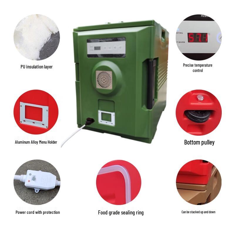 Shiyi Smart Electric Heating Military Green Insulated Cooler Box
