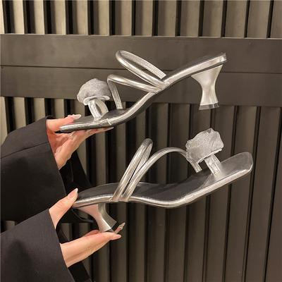 Модные женские босоножки на шпильках Роскошные модные шикарные вечерние свадебные сексуальные дизайнерские элегантные высококачественные женские туфли