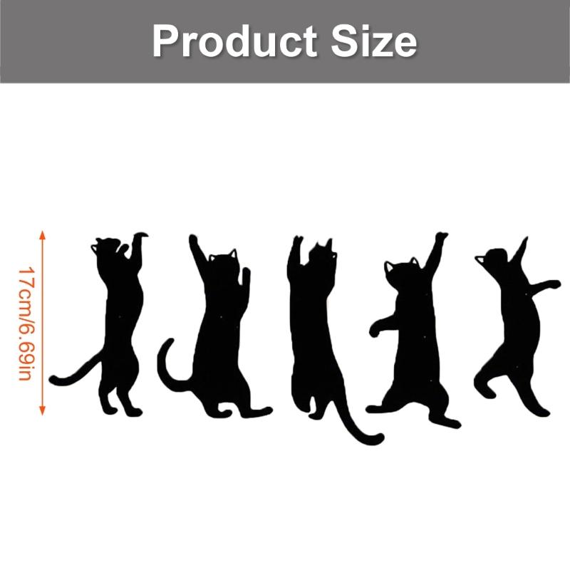 5 шт. Металлические закладки на кошачью тематику, Закладки из нержавеющего железа, Разделители страниц для блокнота, романа, журнала, планера, скрапбукинга