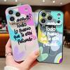 Креативный чехол для телефона с текстовым принтом, магнитный, для iPhone 17 Pro Max 16 15 14 13 Pro Max, для Magsafe, беспроводная зарядка, задняя крышка из ТПУ и ПК