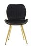Paris Chair Space Black Gold Set 2 Pz Cm 46X58X77