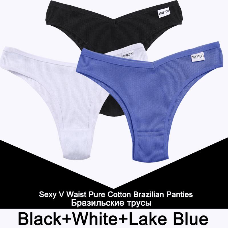 3PCS/Set Panties Women Cotton Lingerie Female Thongs Sexy Underwear Low-Rise Underpant Bikini Brazilian Briefs