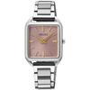 Essentials SWR077 Quartz Pink Dial Bracelet Women's Watch, Silver,