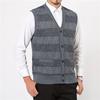 Мужской утолщенный жилет-свитер для пожилых людей среднего возраста, осенне-зимний кардиган с V-образным вырезом, жилет, шерстяной вязаный