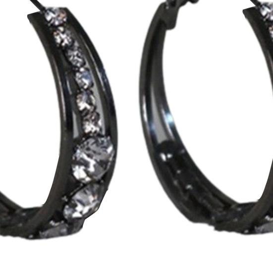 Леди серьги-кольца горный хрусталь круглый западный стиль пирсинг блестящие свадебные серьги-кольца