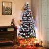 6ft White Light Artificial Christmas Tree w/ 230 LEDs Star Topper Tri-Base Full Bodied Seasonal Decoration Pre-Lit Home