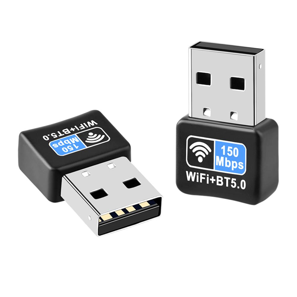 Mini USB WiFi Adapter 150m 2.4G Bluetooth 5.0 Portable Wireless Network Card Adapter For PC Laptop Windows 10/11 Driver Free